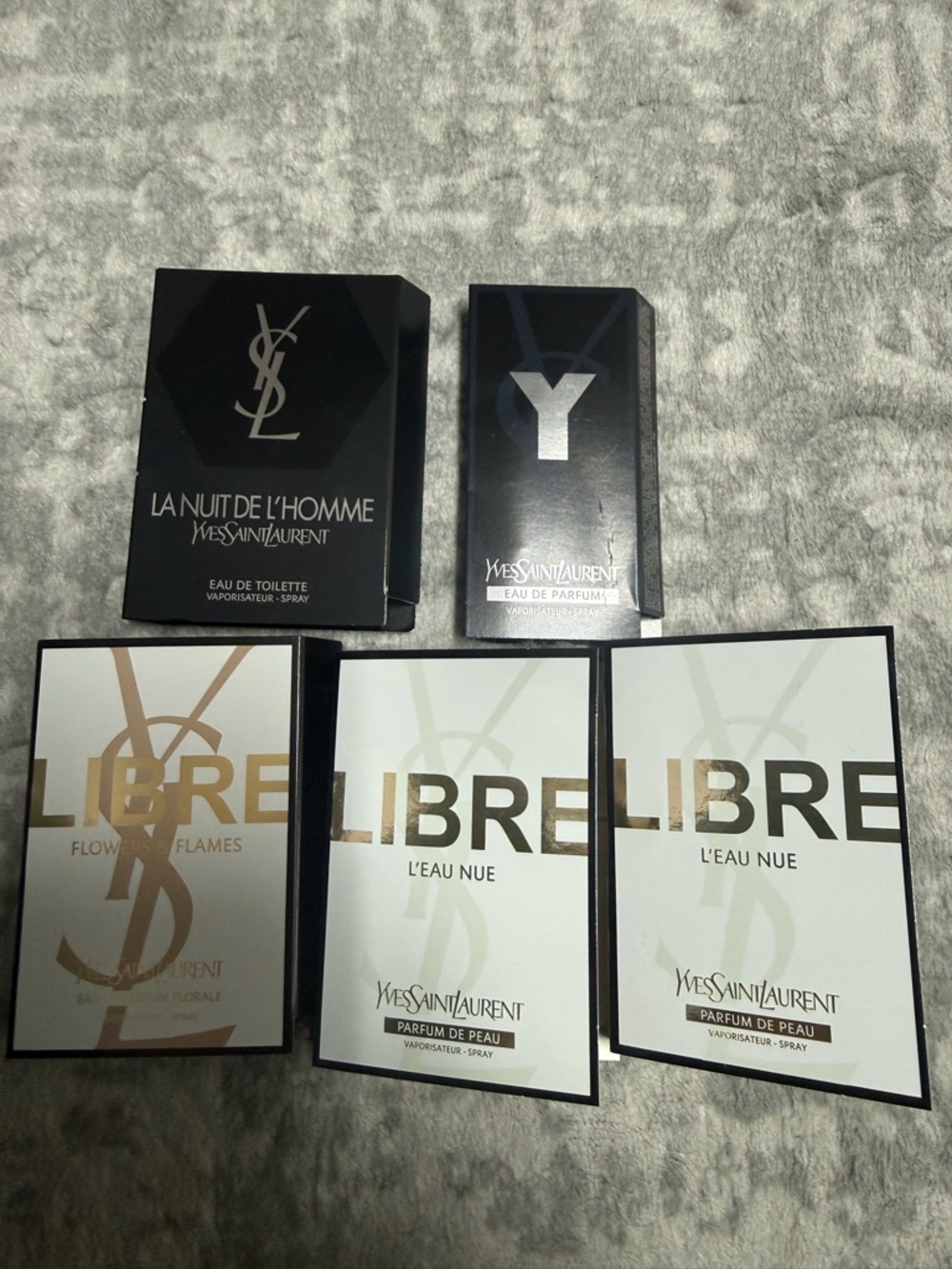 Yves Saint Laurent Sample Card Set in Black, White and Gold